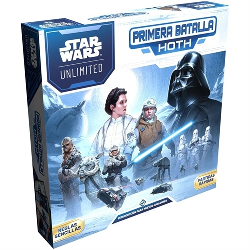 Star Wars Unlimited Intro Battle Hoth startpakke med to decks, spilleplade og slaget om Hoth-tema